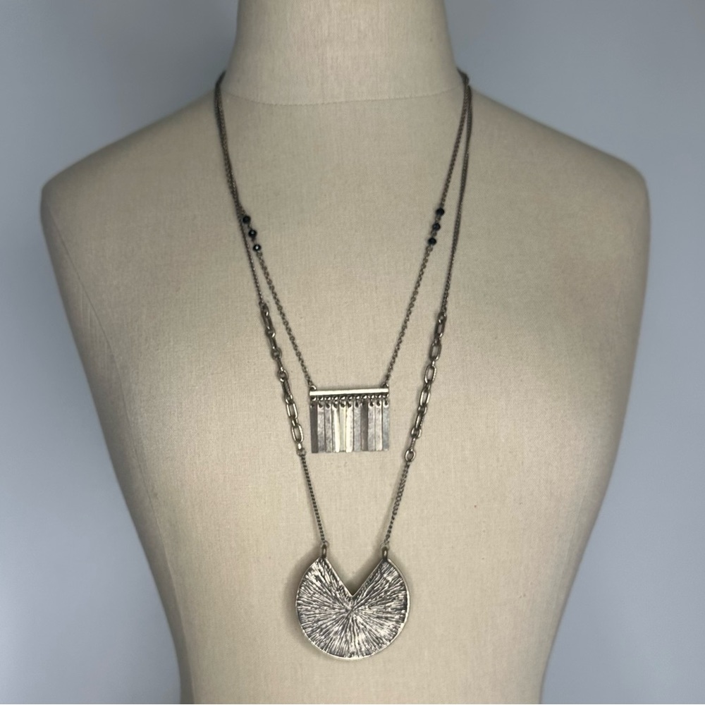 Boho layered long necklace